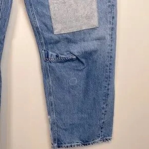 Free People Moxie Barrel Paint Splatter Jeans - Picture 5 of 9